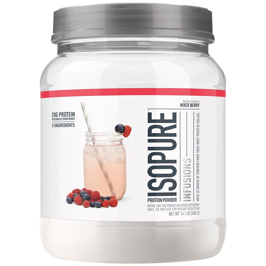 Isopure|Mixed Berry|Infusions 100% Whey Protein Isolate-(16 Servings)