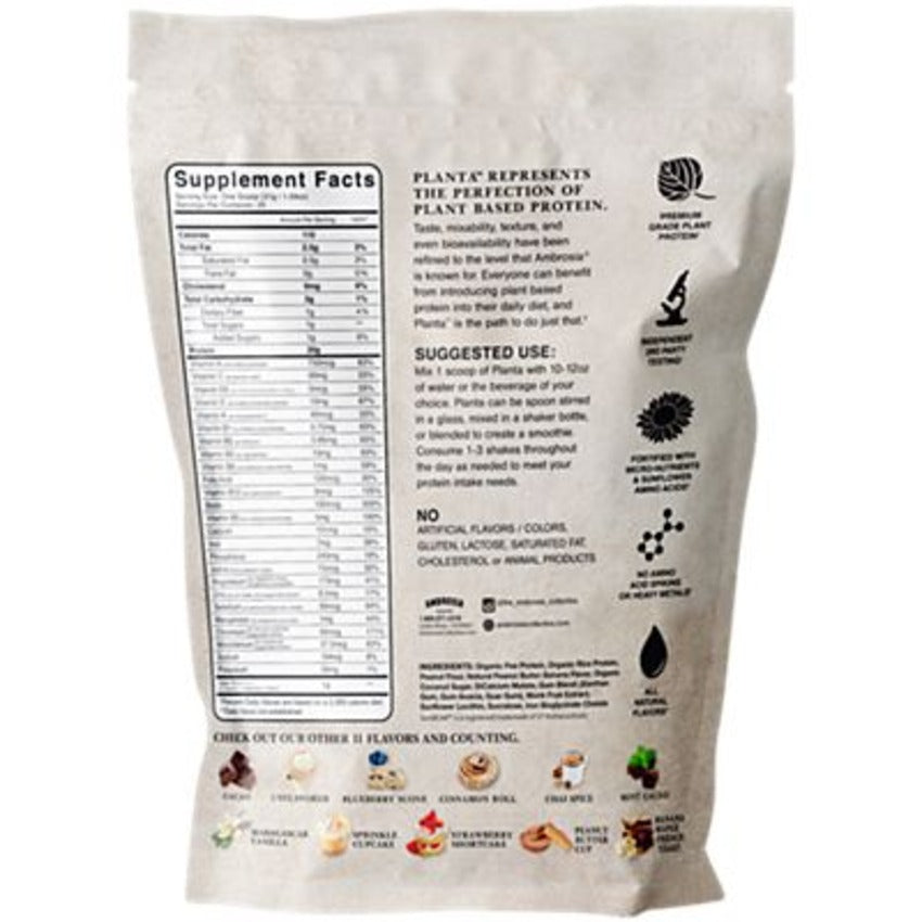 Ambrosia Collective Planta Plant Protein|Peanut Butter Banana|1.71 lbs./25 Servings|