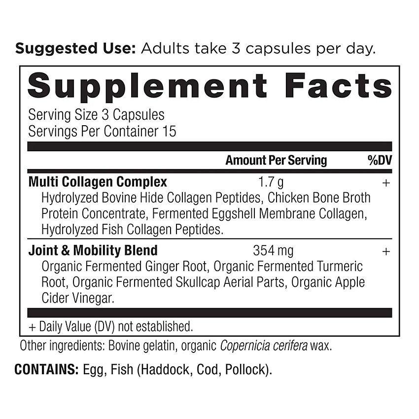 Ancient Nutrition|Joint + Mobility| Multi Collagen|Supports plus Hair,Skin & Nails(45 Capsules)
