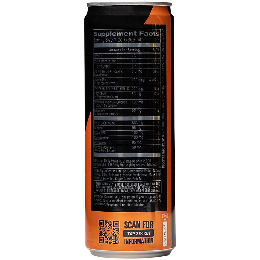JOCKO FUEL|Discipline GO Energy Drink|Physical & Cognitive Support|Orange-(12 Drinks)