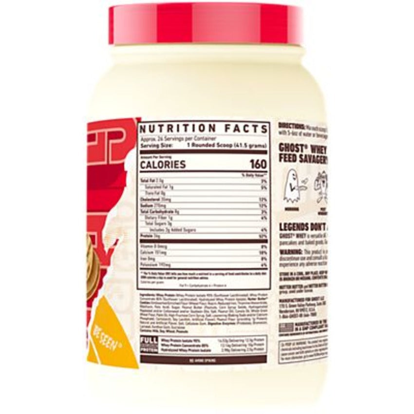 GHOST Whey Protein - Nutter Butter (2.4 Lbs. / 26 Servings)