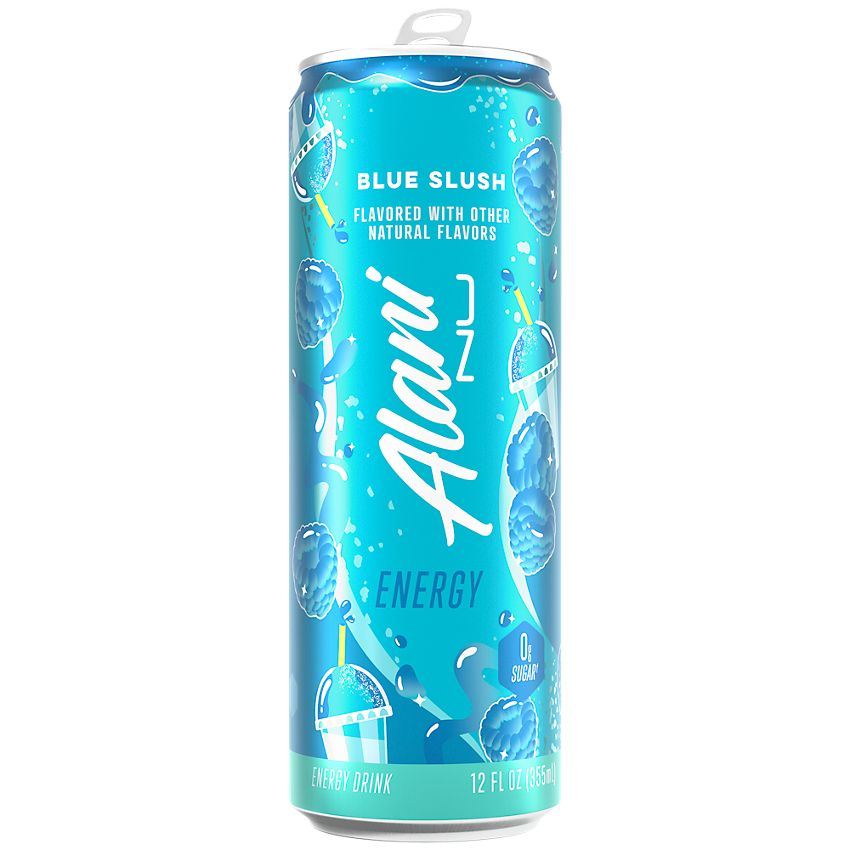 Alani Nu Energy Drink - Blue Slush (12 Drinks, 12 Fl. Oz. Each)