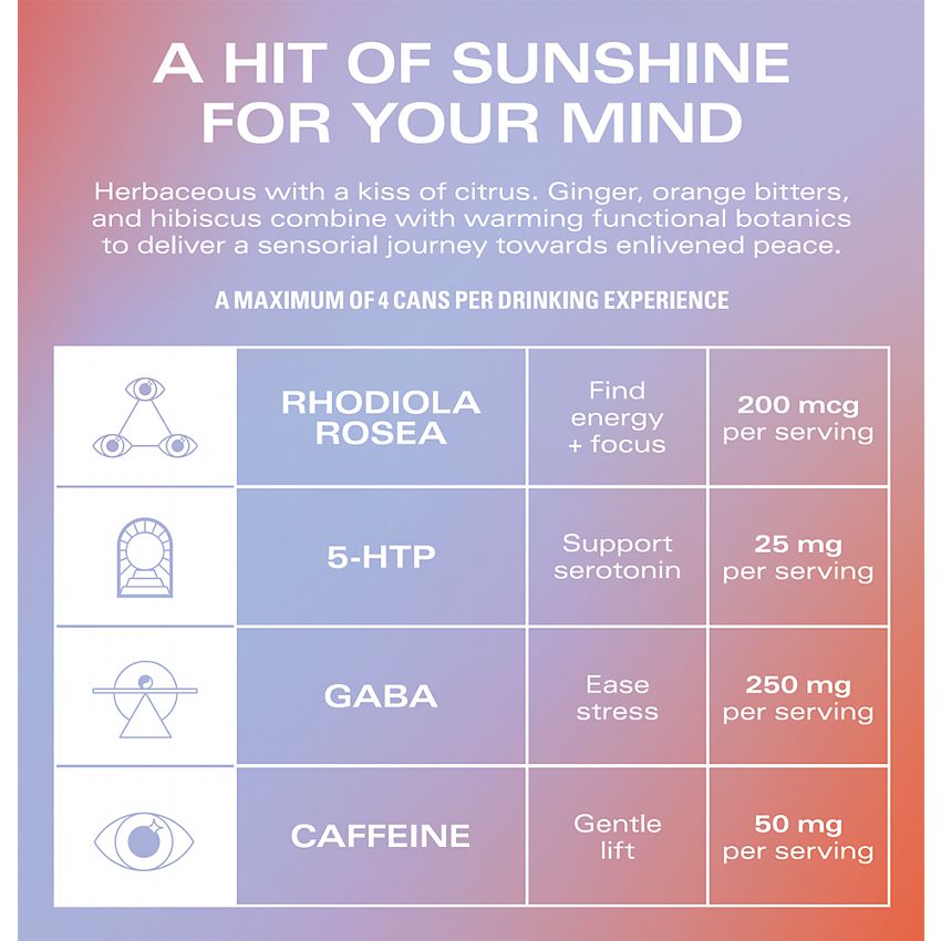 Kin Social Tonics, Inc|Kin Euphorics Drink|Kin Spritz|Infused with adaptogens, nootropics, and botanics-(4 Drinks, 8 Fl. Oz. Each)