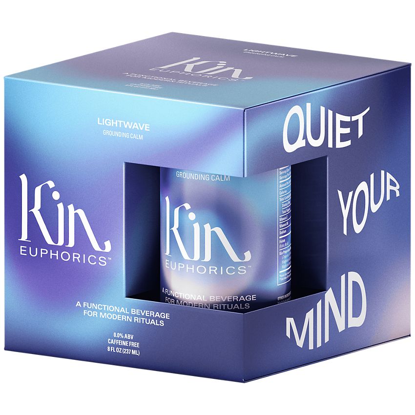 Kin Social Tonics, Inc|Kin Euphorics Drink| Infused with adaptogens, nootropics, and botanics|Lightwave-(4 Drinks, 8 Fl. Oz. Each)