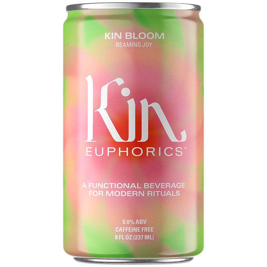Kin Social Tonics,Inc| Kin Euphorics Drink| Infused with adaptogens, nootropics, and botanics|Kin Bloom-(4 Drinks, 8 Fl. Oz. Each)