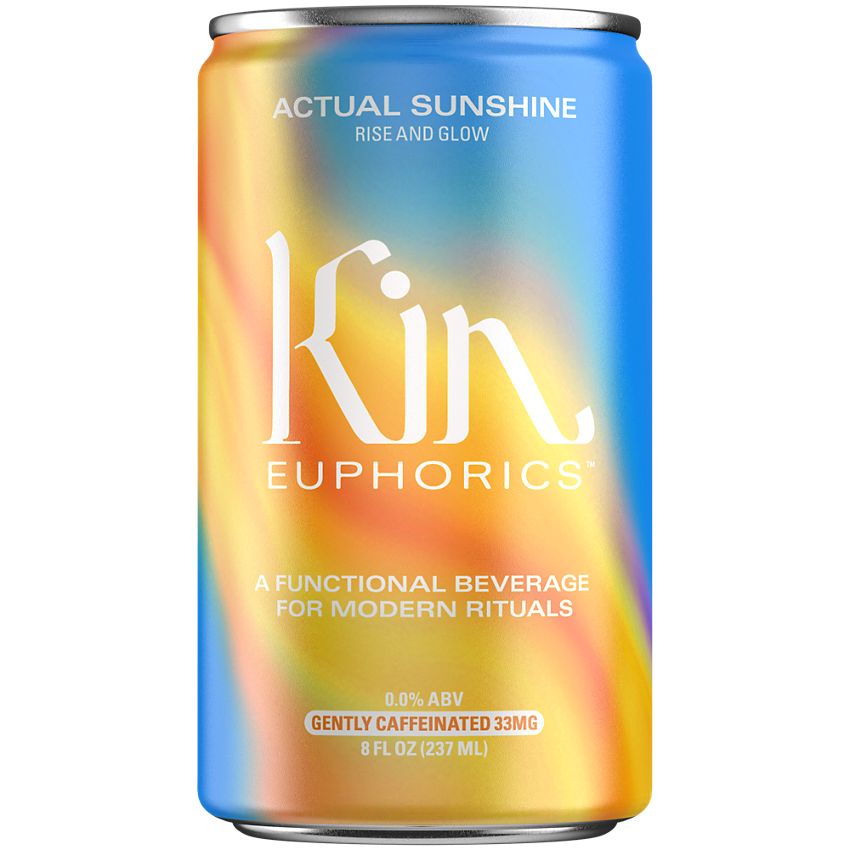 Kin Social Tonics, Inc|Kin Euphorics Drink|Infused with adaptogens, nootropics, and botanics|Actual Sunshine|(4 Drinks, 8 Fl. Oz. Each)