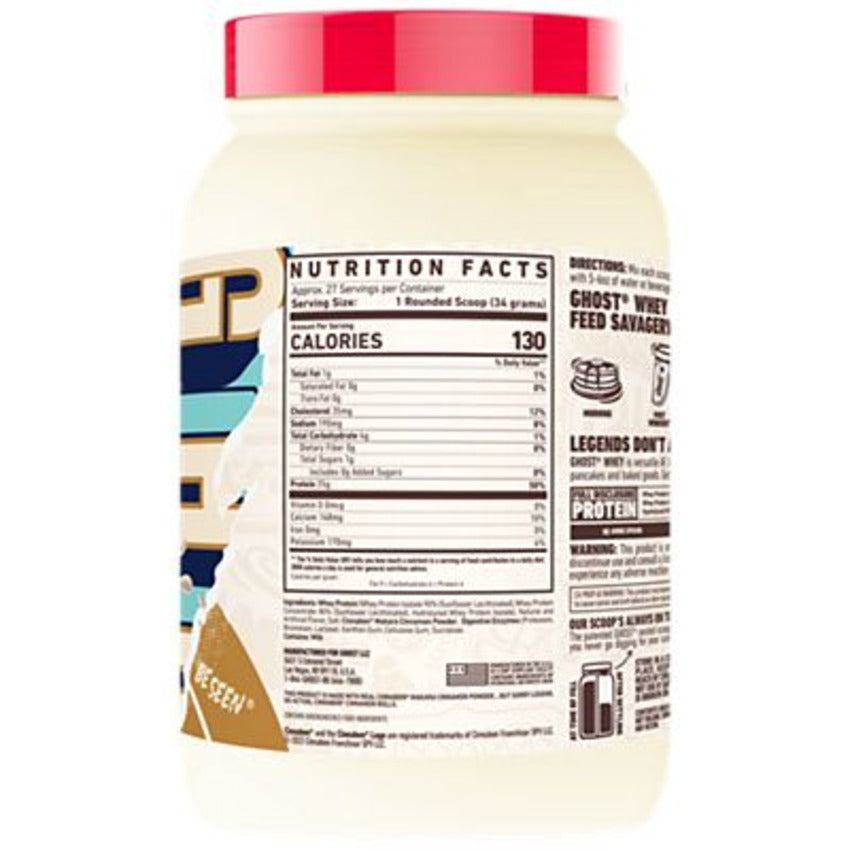 GHOST Whey Protein - CINNABON (2 Lbs. / 27 Servings)