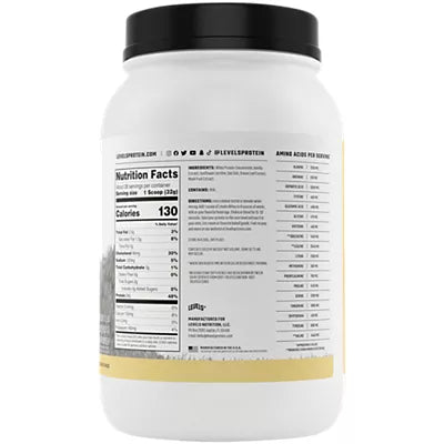 Levels Nutrition Grass Fed Whey Protein - Vanilla Bean (2 Lbs. / 28 Servings)