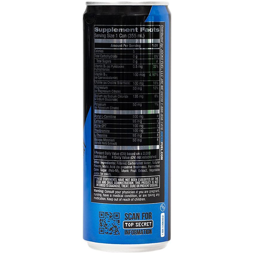 JOCKO FUEL Discipline GO Energy Drink – Physical & Cognitive Support – Blue Raspberry (12 Drinks)