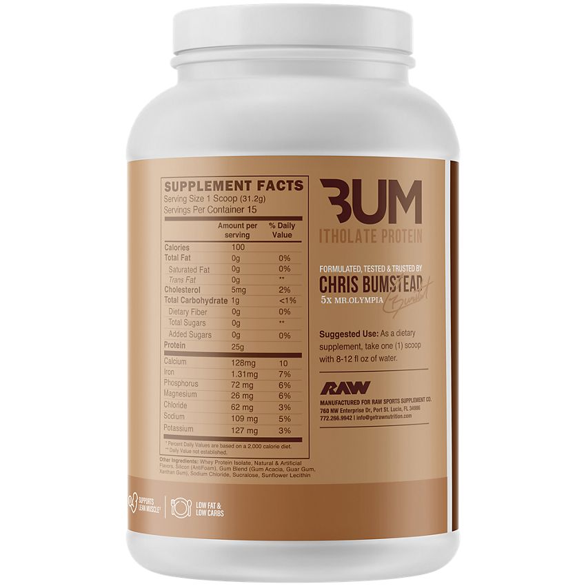 RAW CBUM Series Itholate Protein Powder|Chocolate Peanut Butter-(1.03 lbs./15 Servings)