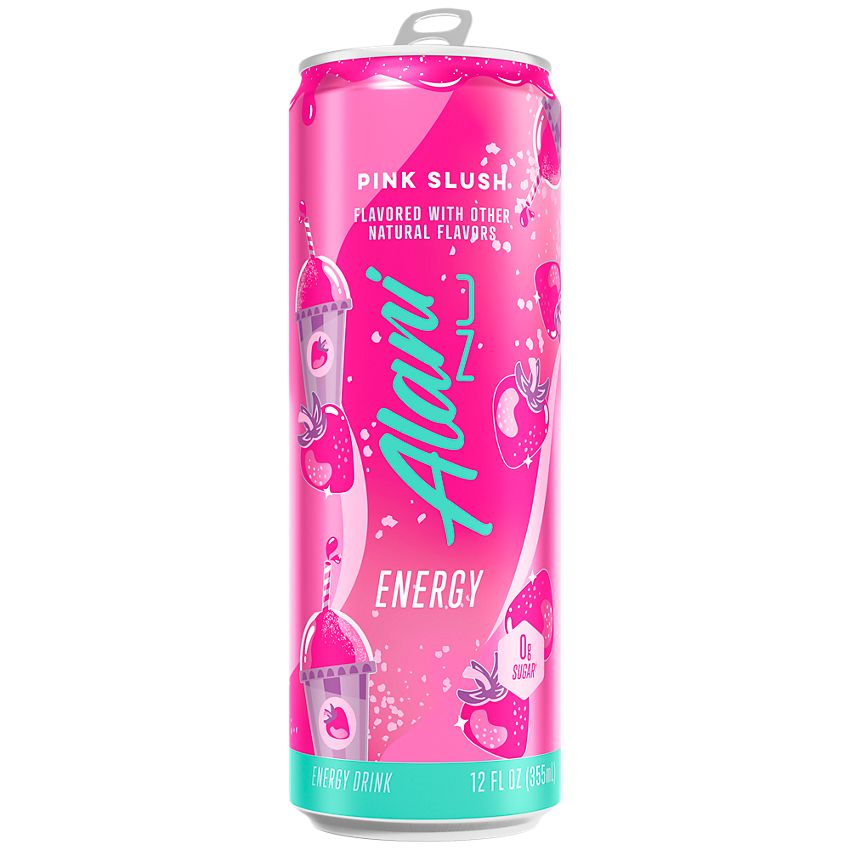 Alani Nu Energy Drink|Pink Slush|by Paris Hilton-(12 Drinks 12 Fl Oz. Each)