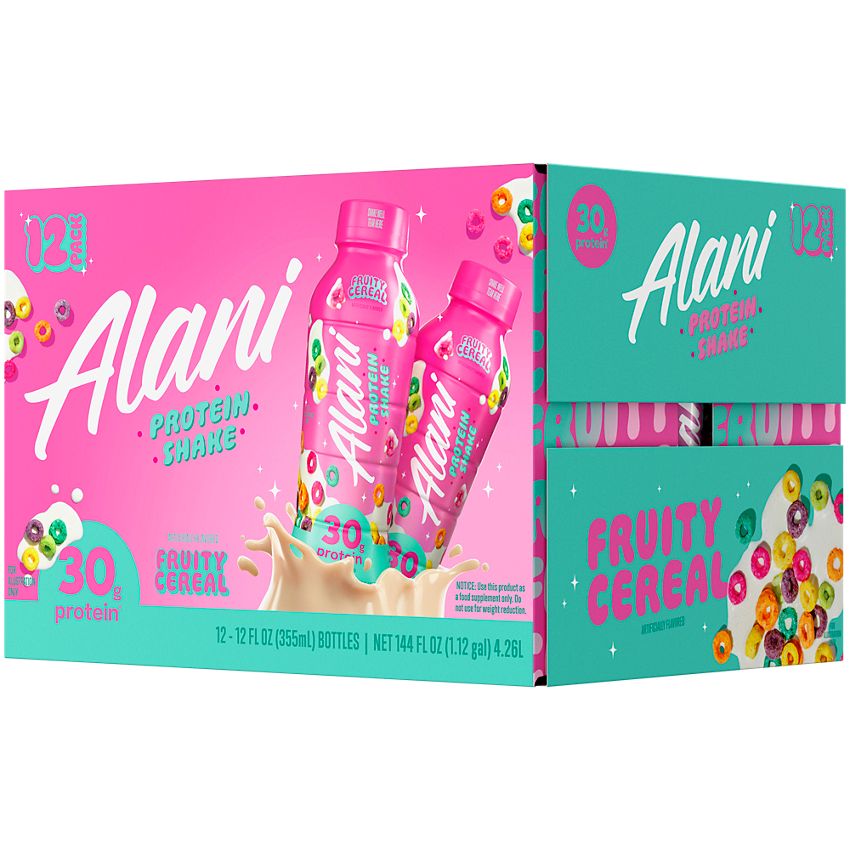 Alani Nu Protein Shake|Fruity Cereal|(12 Fl Oz. / 12 Drinks)