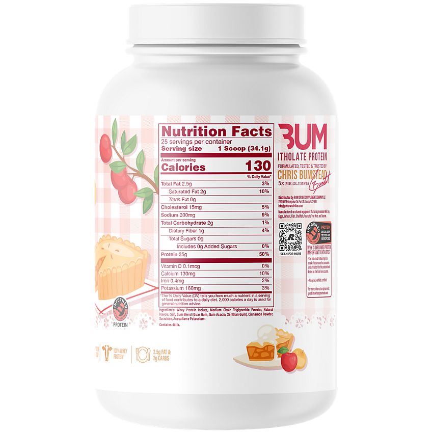 RAW CBUM Series Itholate Protein Powder|Grandma's Apple Pie-(30.07 Oz. / 25 Servings)
