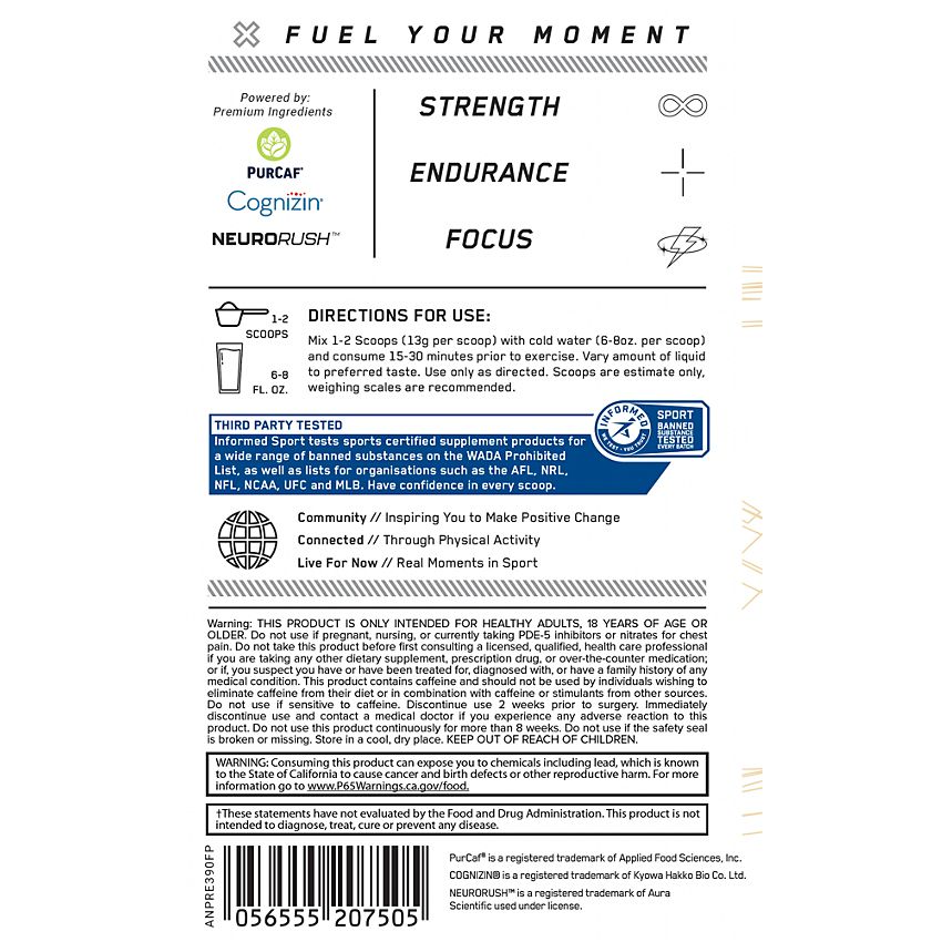 AN PERFORMANCE Performance Energy Pre-Workout - Fruit Punch (13.7 Oz./ 30 Servings)