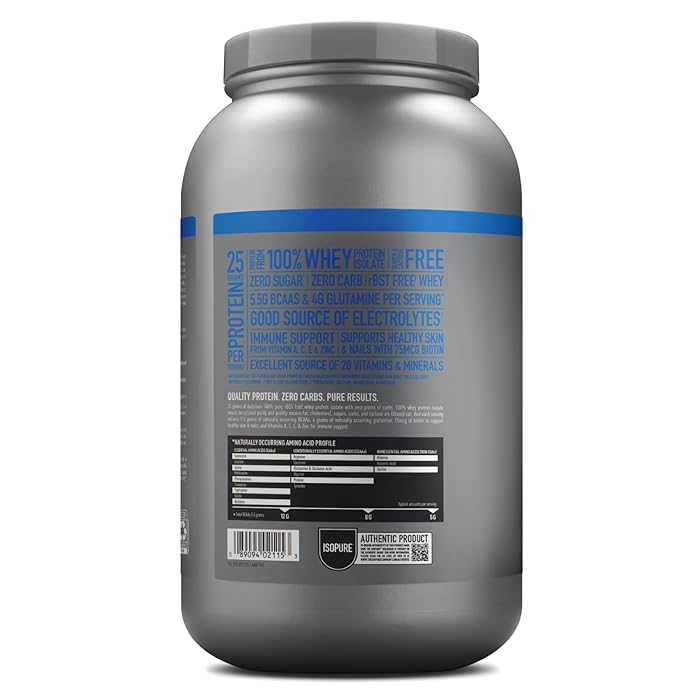 Isopure|Creamy Vanilla|Zero Carb 100% Whey Protein Isolat (3 Lbs. /44 servings)