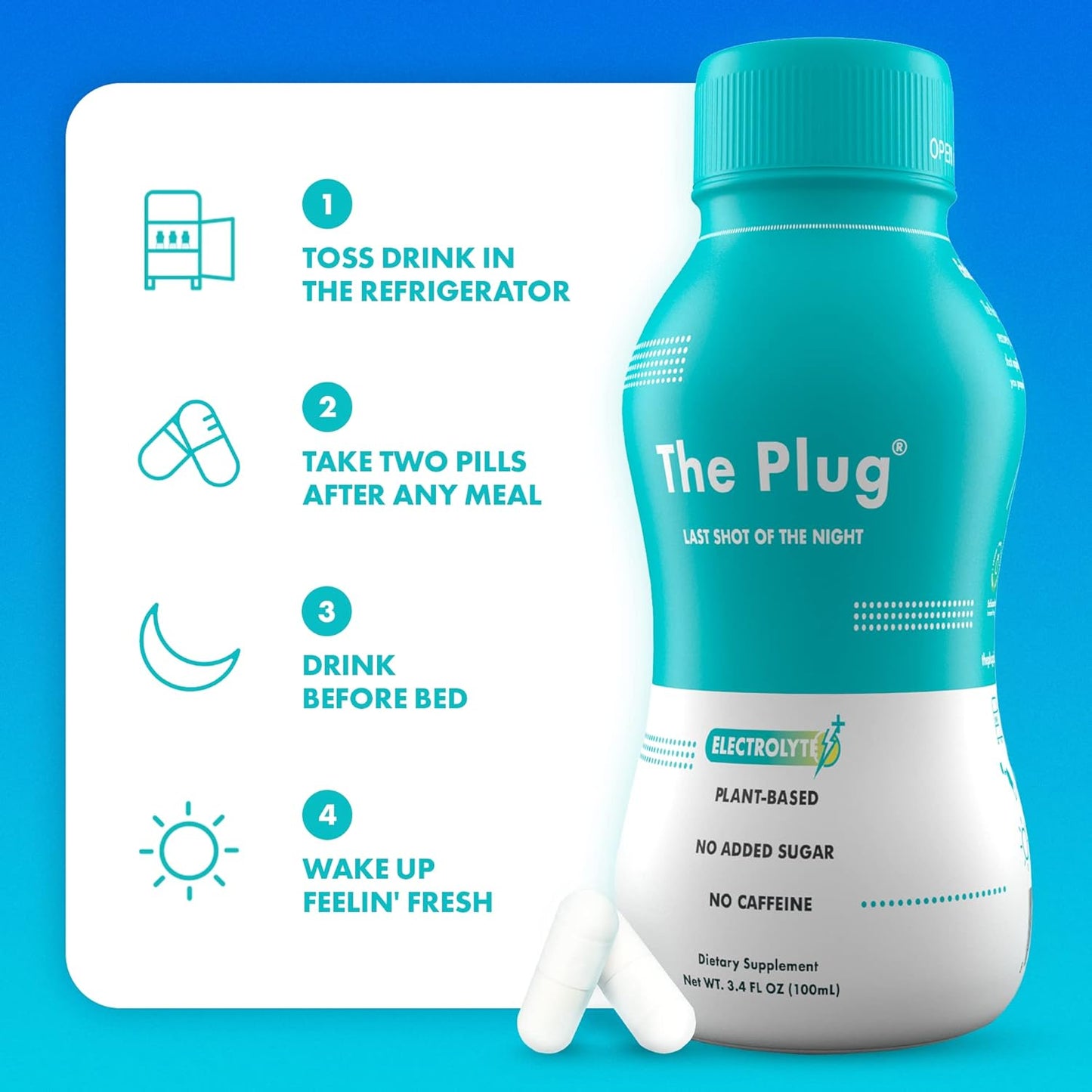 The Plug- Liver Cleanse Detox & Repair Drink - Plant Based Herbal Electrolyte Drink for Liver Support & Health, Bloating Relief, Restore Antioxidants & Minerals | Liver Complex Energy Drink (6-Pack)
