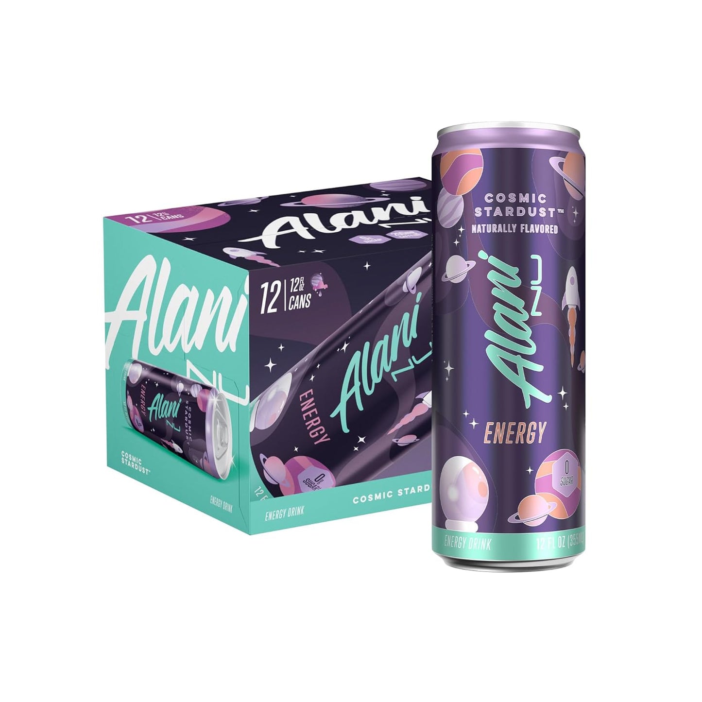 Alani Energy Drink- Cosmic Stardust (12 Drinks, 12 Fl. Oz. Each)