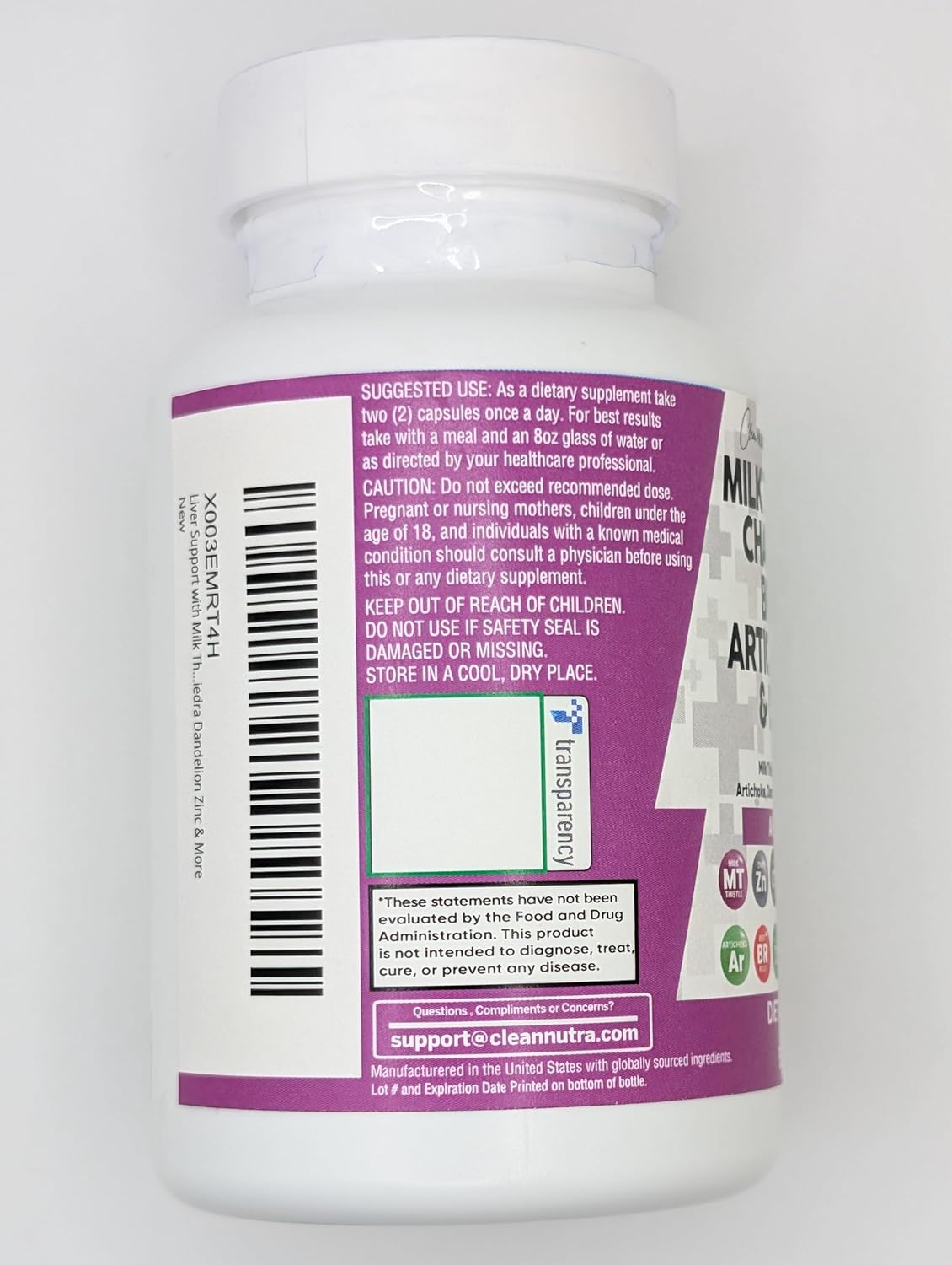 Clean Nutraceuticals | Milk Thistle NAC Chanca Piedra Beet Root Artichoke Dandelion Root - Liver Cleanse Detox & Repair Supplement Plus TUDCA Choline & Ginger 60 Count