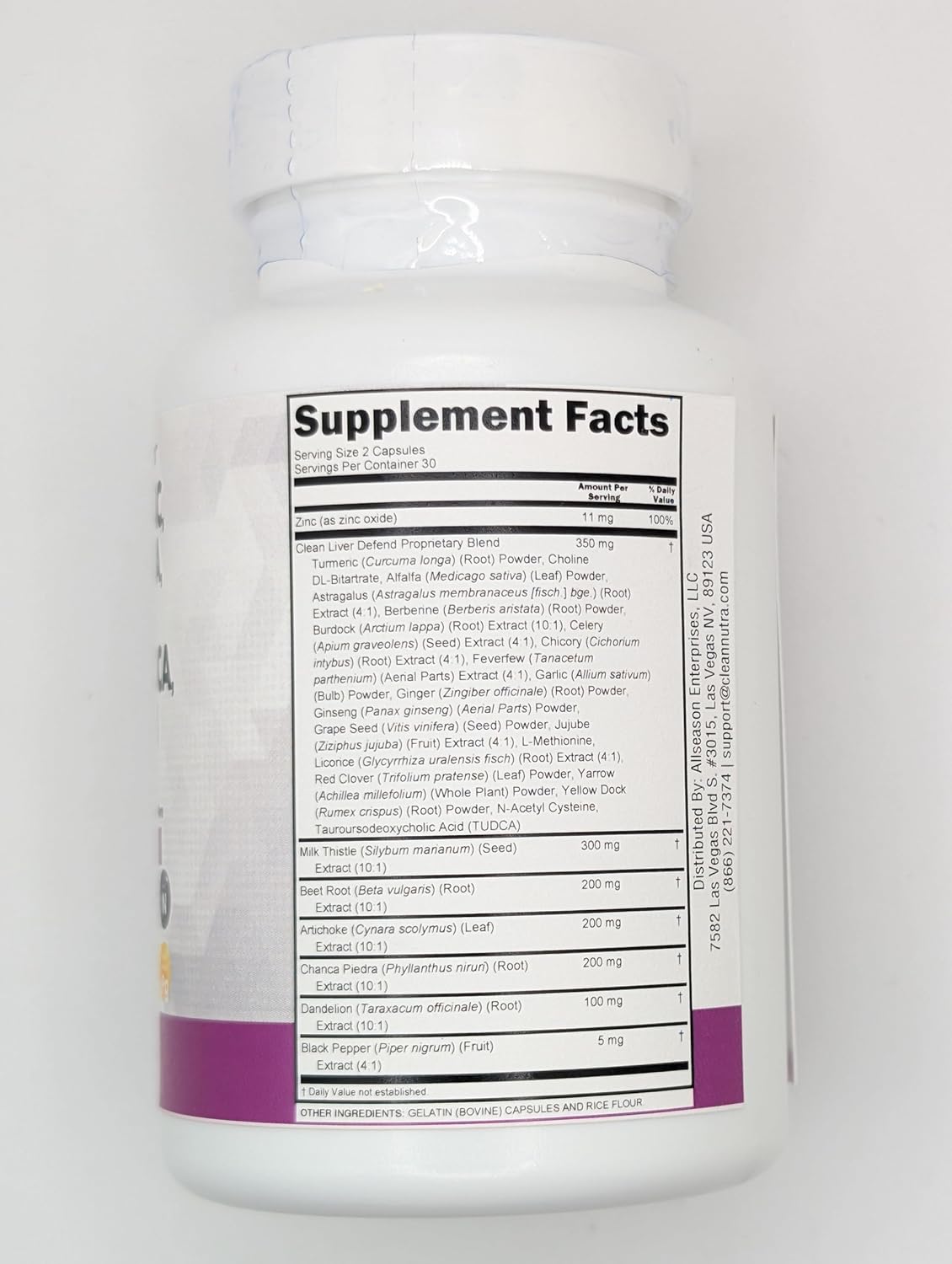 Clean Nutraceuticals | Milk Thistle NAC Chanca Piedra Beet Root Artichoke Dandelion Root - Liver Cleanse Detox & Repair Supplement Plus TUDCA Choline & Ginger 60 Count