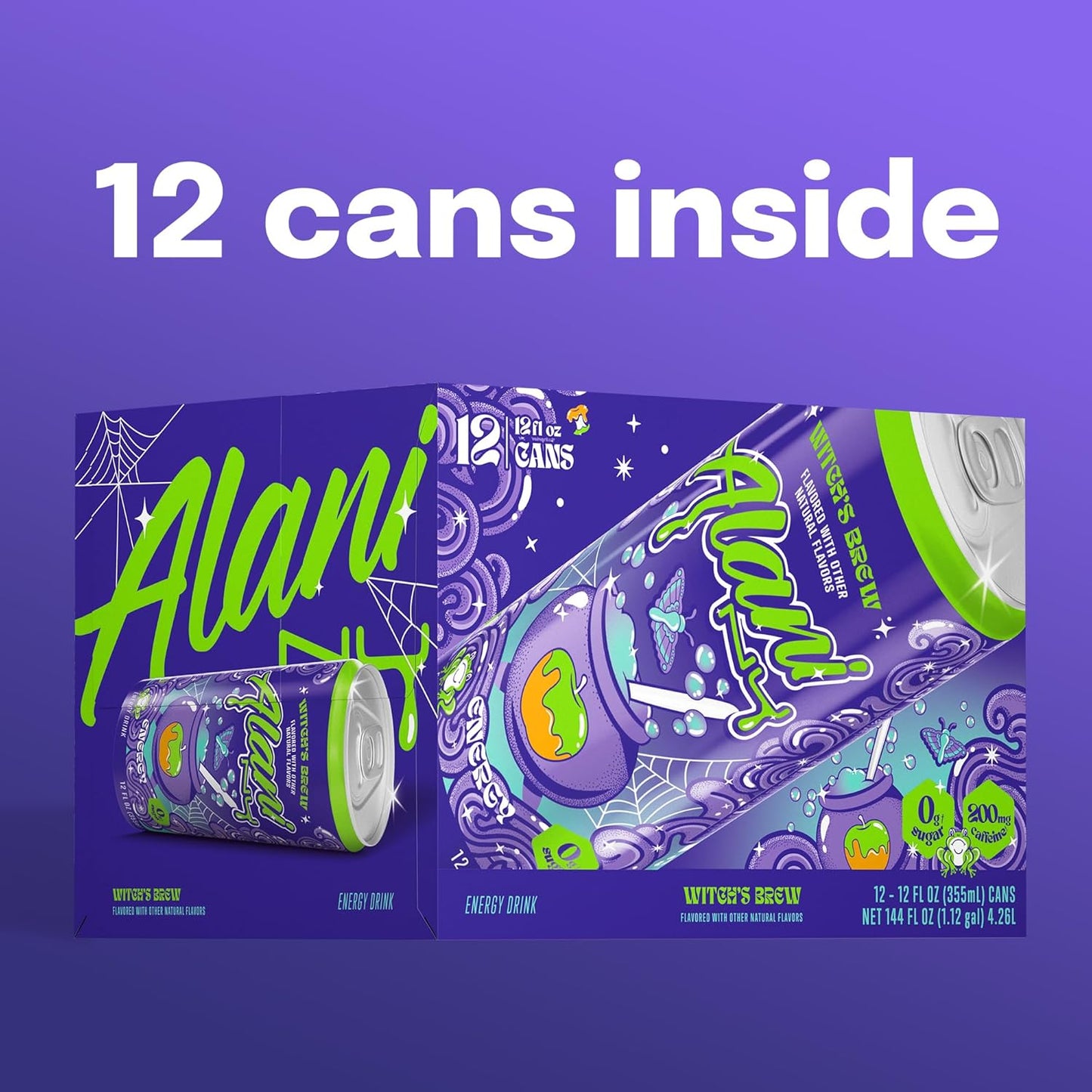 Alani Nu Energy Drink - Witch's Brew (12 Drinks, 12 Fl. Oz. Each)