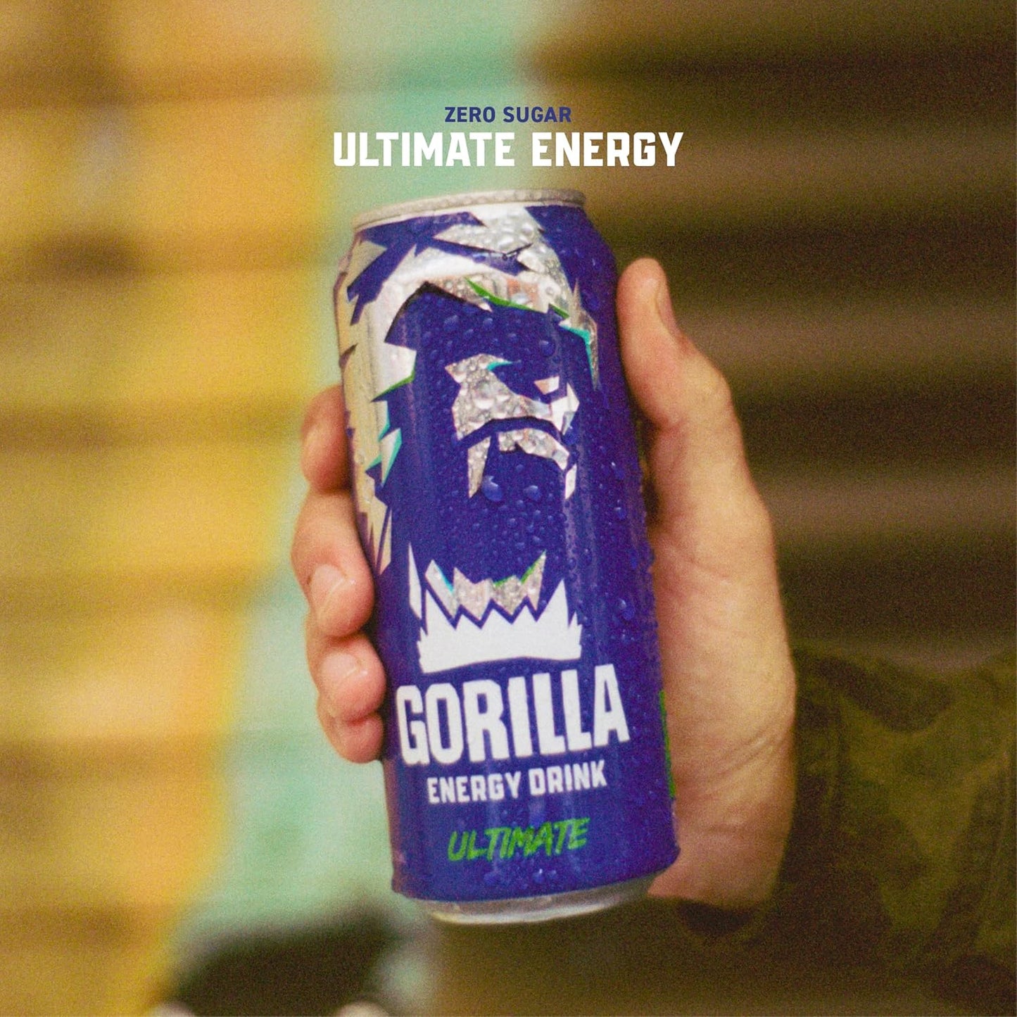 Gorilla Energy Drink, Ultimate, 200mg Natural Caffeine, L-Theanine, Taurine, Ginseng, Acetyl L-Carnitine, B Vitamins, No Added Sugar and No Artificial Colors, 16 oz Cans, 12 Pack