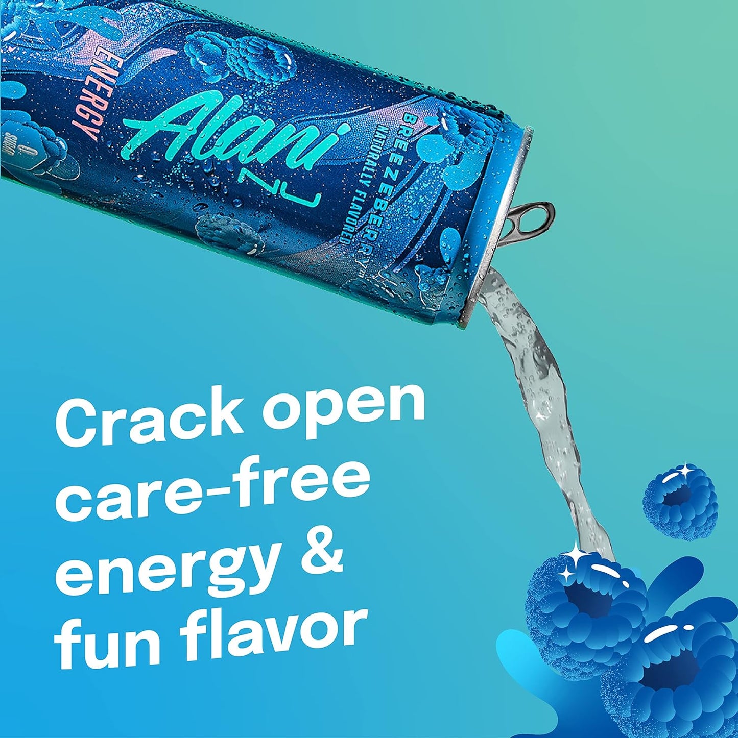 Alani Nu Energy Drink -Breezeberry (12 Drinks, 12 Fl. Oz. Each)