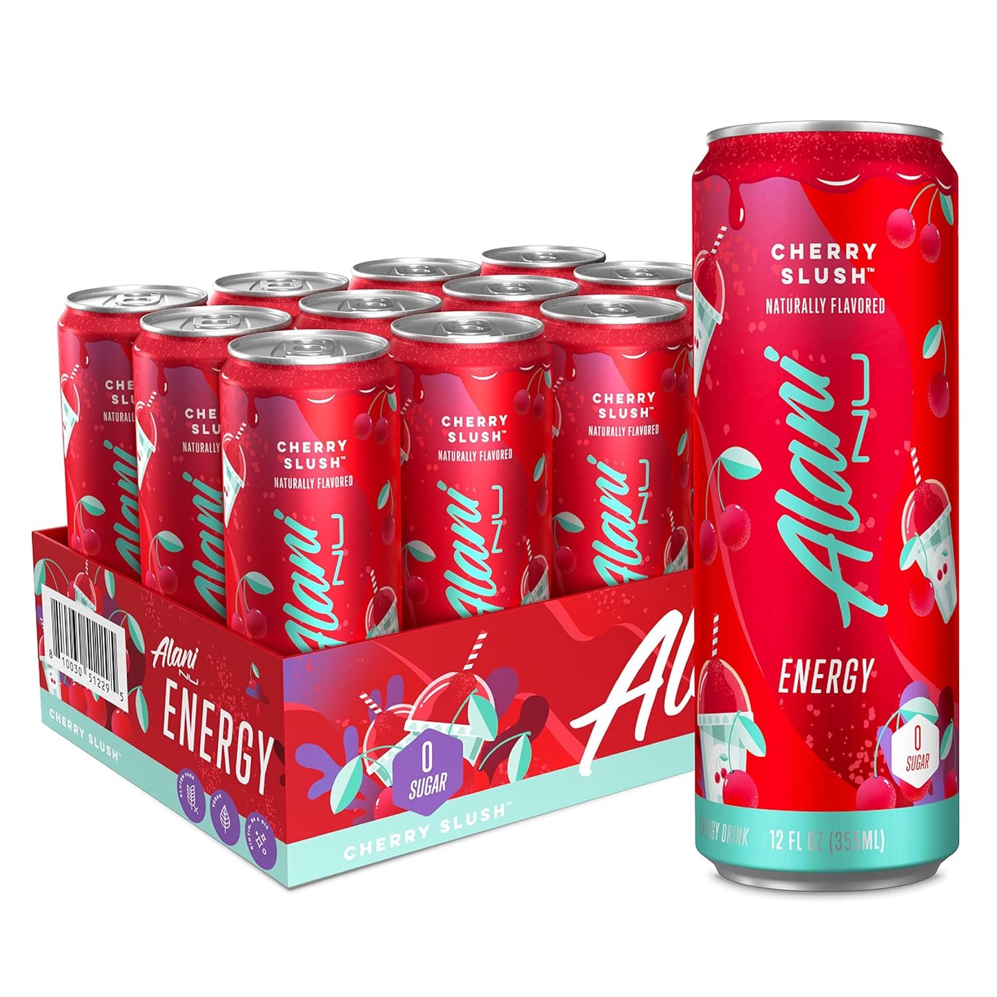 Alani Nu Energy Drink-Cherry Slush (24 Drinks, 12 Fl. Oz. Each)