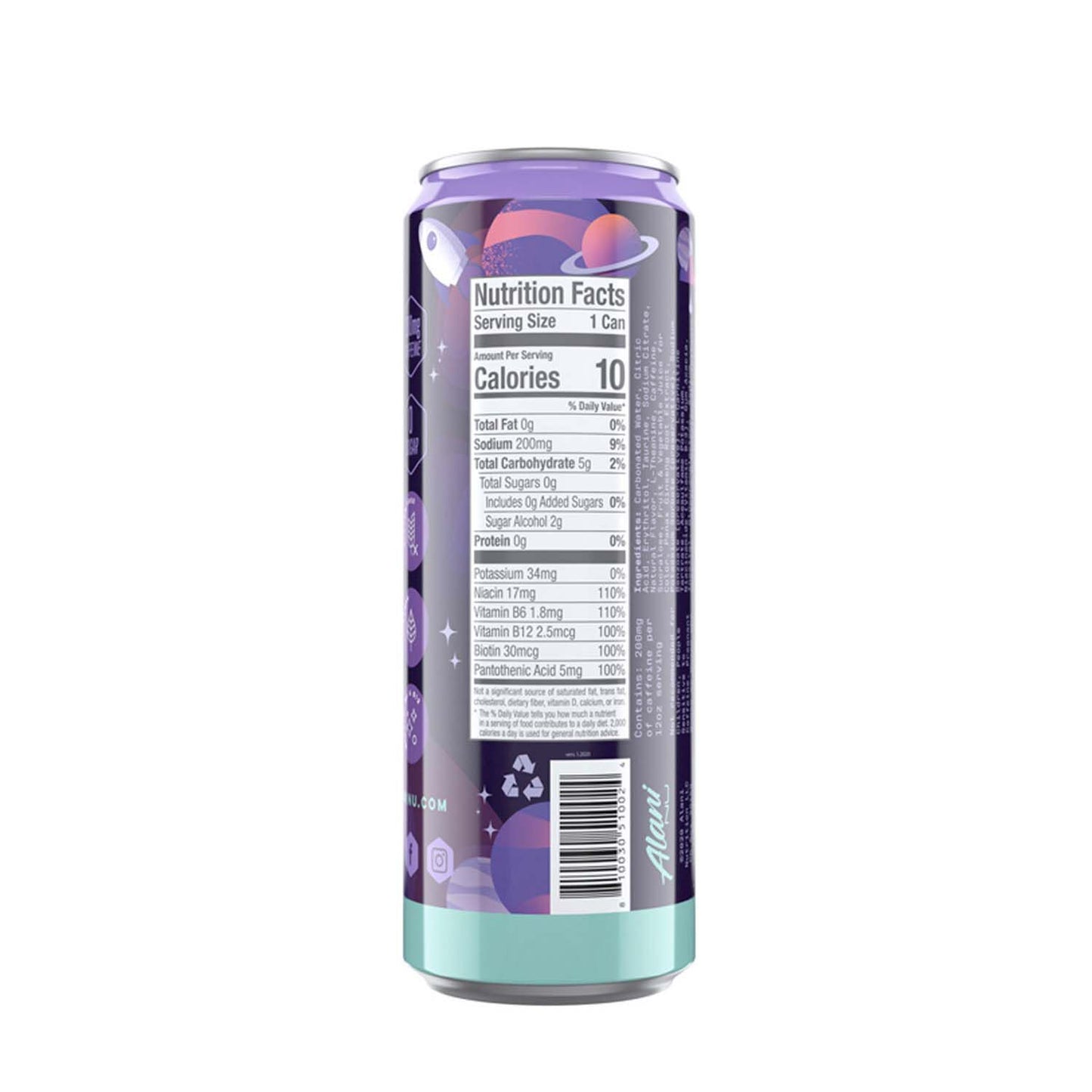 Alani Energy Drink- Cosmic Stardust (12 Drinks, 12 Fl. Oz. Each)