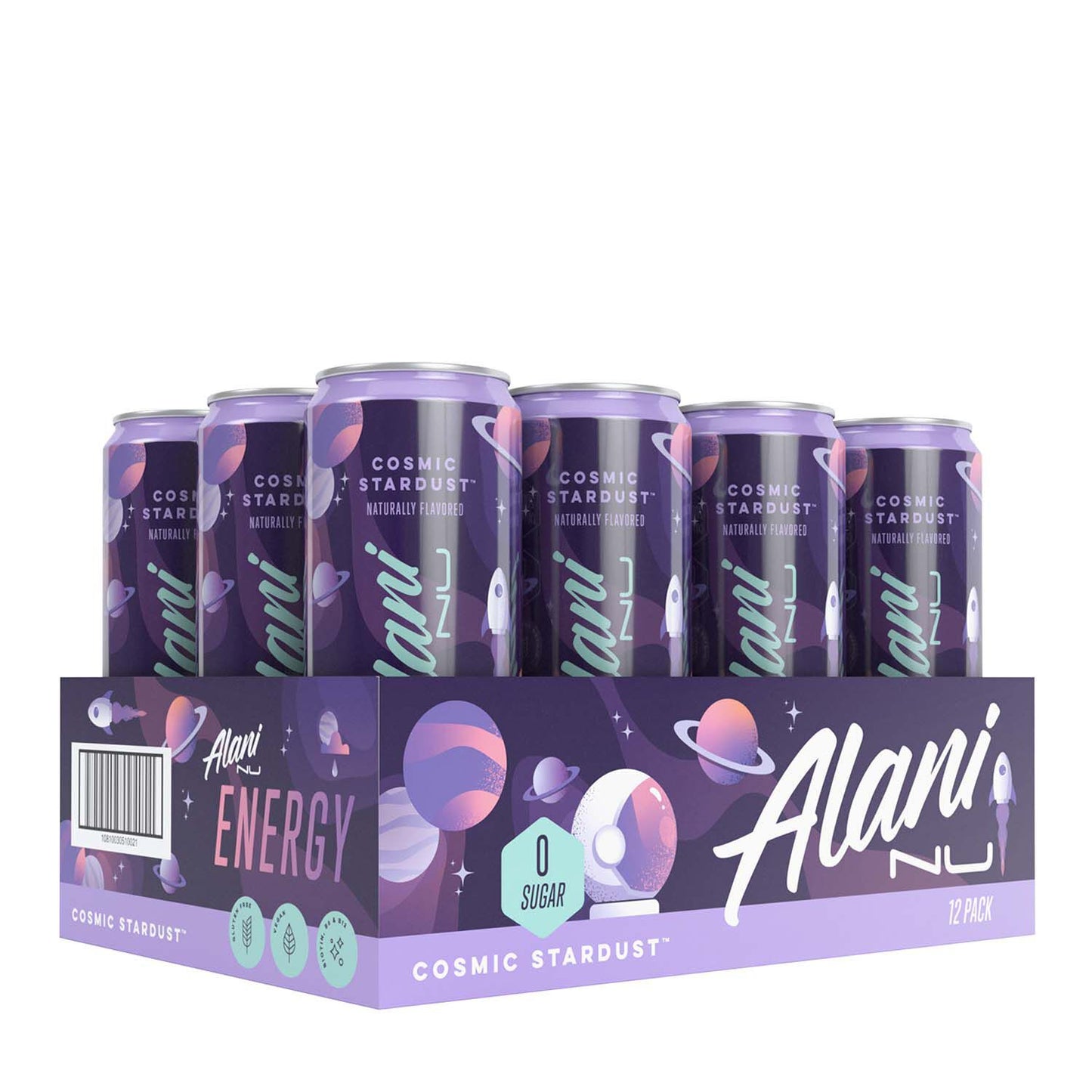 Alani Energy Drink- Cosmic Stardust (12 Drinks, 12 Fl. Oz. Each)