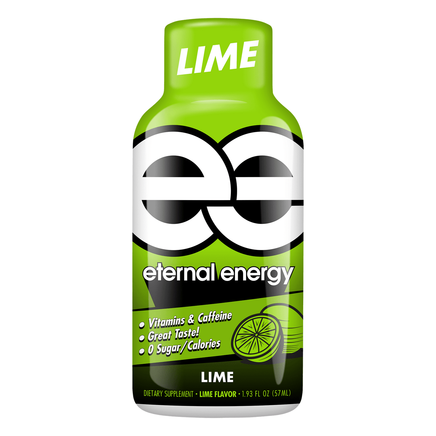 Eternal Energy|Eternal Energy Shot|Lime, 1.93 oz-12 Count