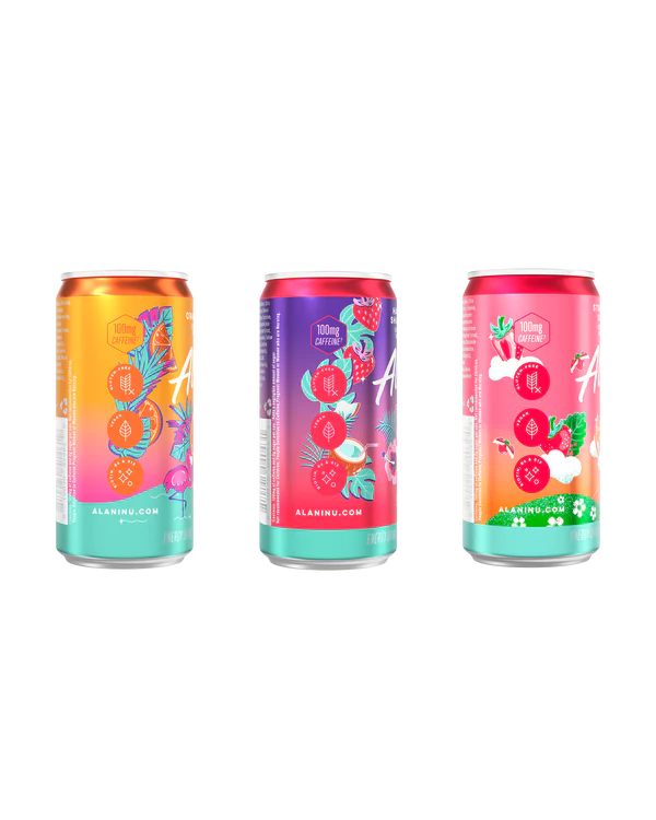 Alani Nu Mini Energy Drink - Paradise Variety Pack - Limited Edition (12 Drinks, 8.4 Fl. Oz. Each)