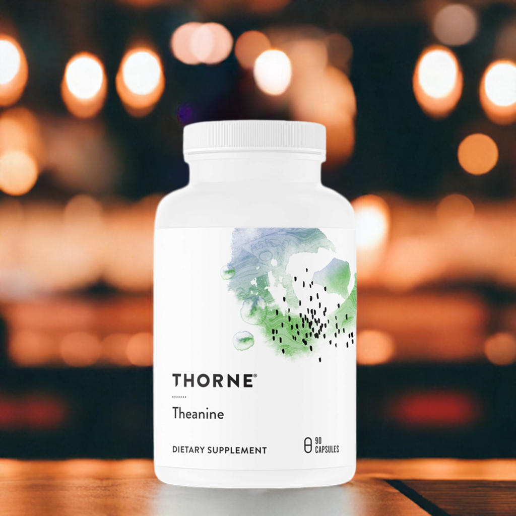 THORNE Theanine|200mg of L-Theanine|Support a Healthy Stress Response, Relaxation, and Focus|Increases Brain Alpha-Wave Production|90 Capsules