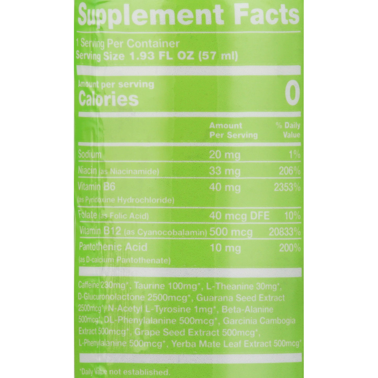 Eternal Energy|Eternal Energy Shot|Lime, 1.93 oz-12 Count