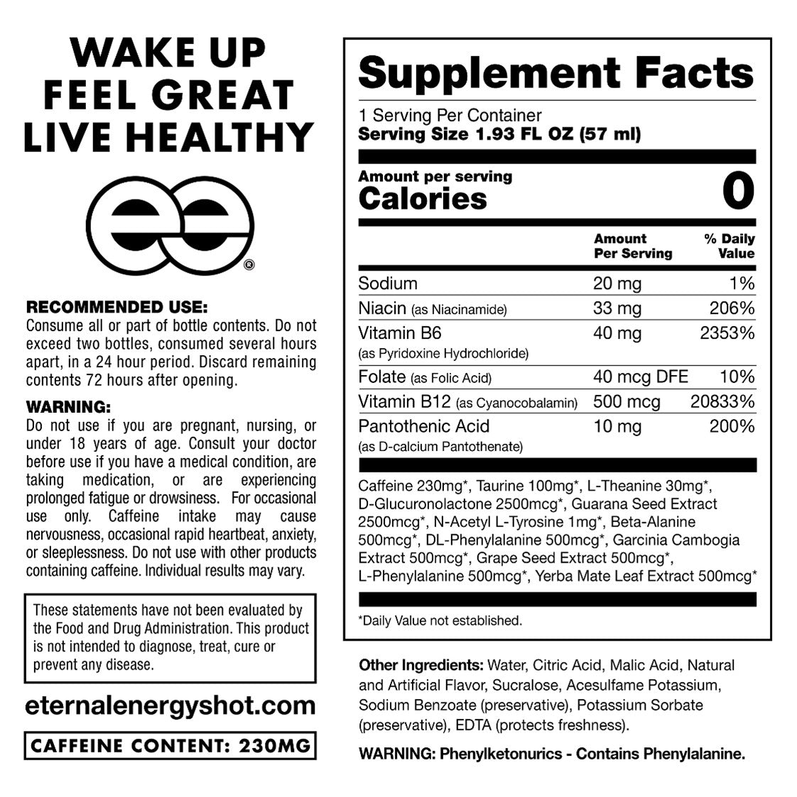 Eternal Energy|Eternal Energy Premium Energy Shot|Grape-(1.93 fl oz, 6 count)