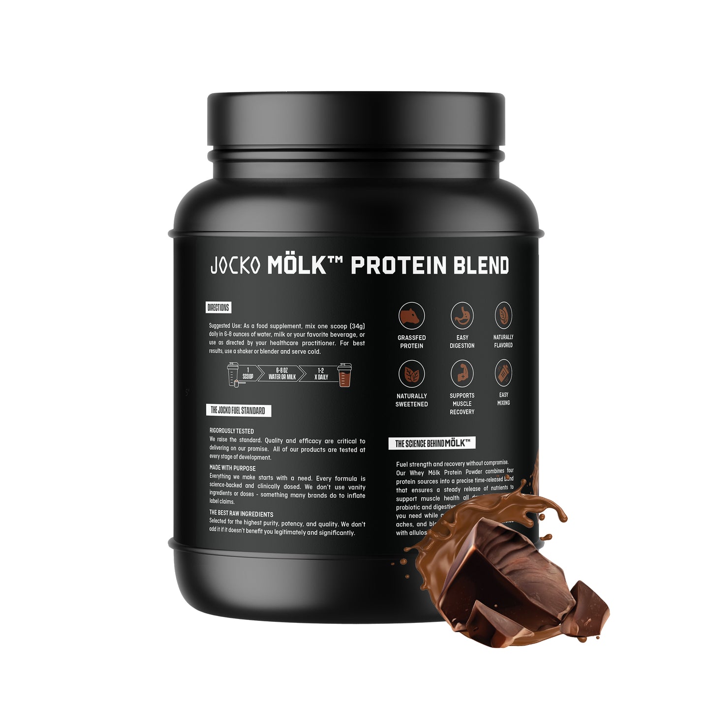 Jocko Molk Chocolate Protein Powder-21 Servings