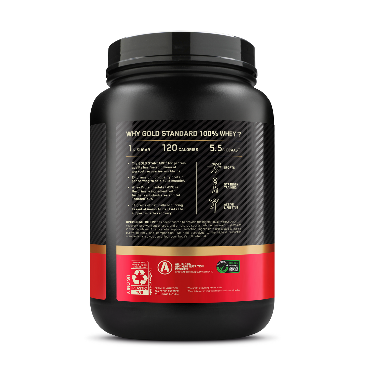 Optimum Nutrition|Whey Protein Double Rich Chocolate flavor|Gold Standard 100% Protein Powder, 1.5lb Tub