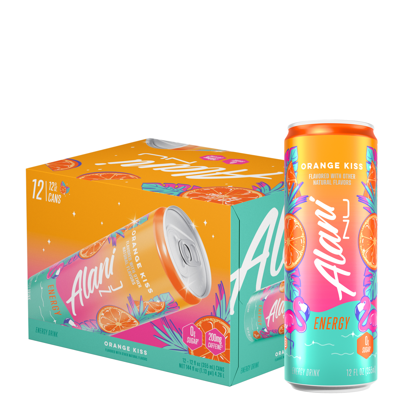 Energy Drink- Orange Kiss Limited Edition (12 Drinks , 12 Fl Oz. Each)