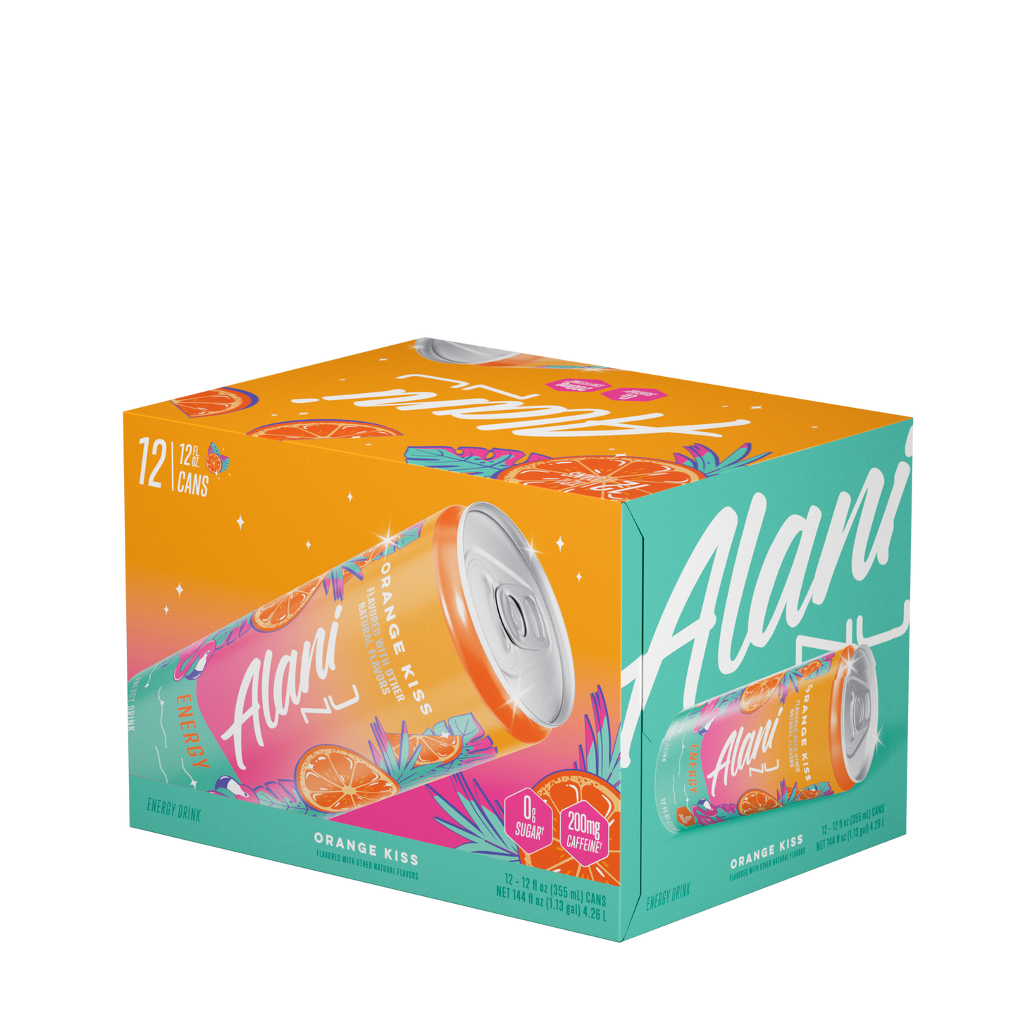 Energy Drink- Orange Kiss Limited Edition (12 Drinks , 12 Fl Oz. Each)