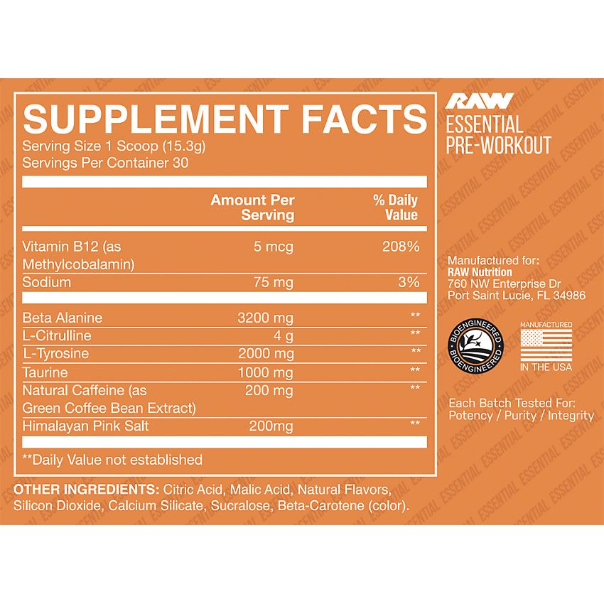 raw essential pre workout-raw essential pre workout review-raw cbum essential pre workout