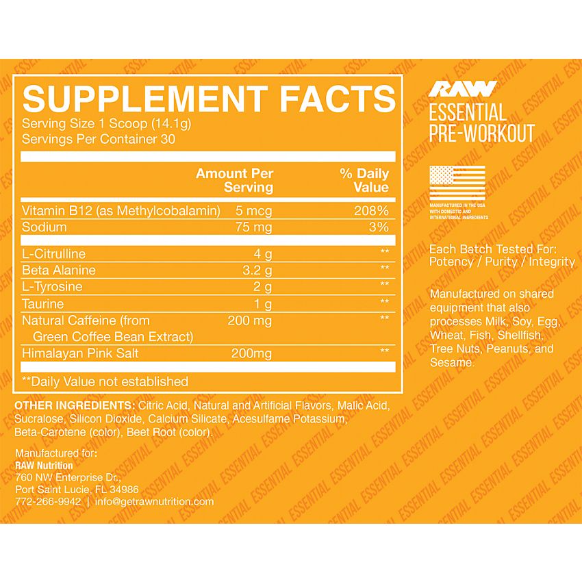 raw essential pre workout-raw essential pre workout review-raw cbum essential pre workout