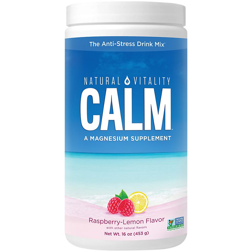 Natural Vitality|Natural Calm Magnesium Powder-Raspberry Lemon-(113 Servings)