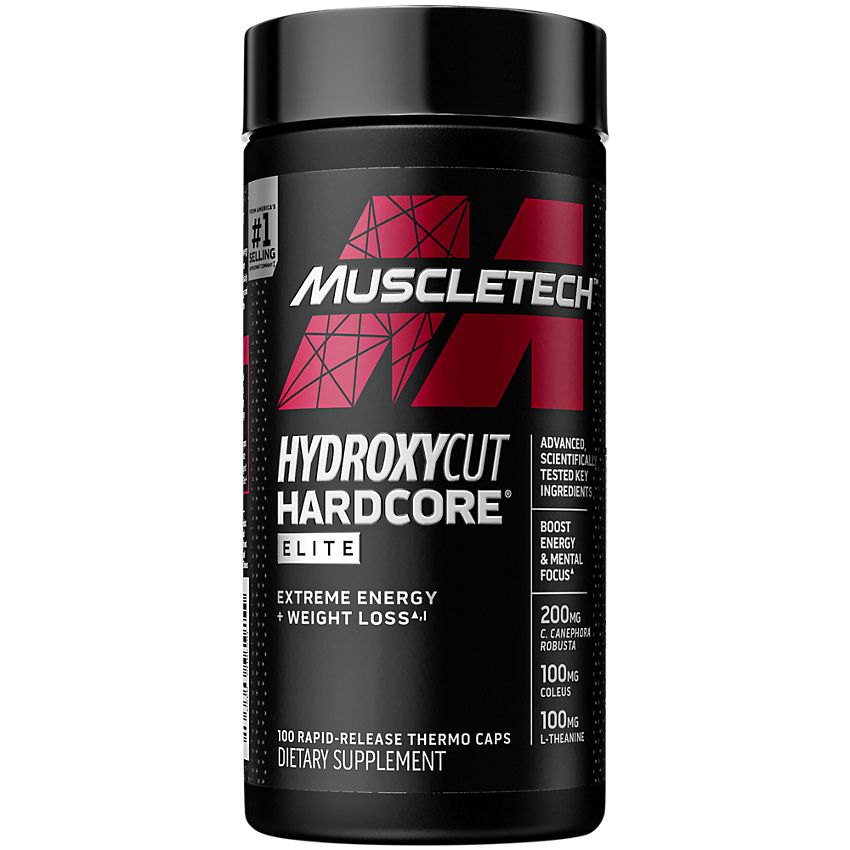 Hydroxycut|Hydroxycut Hardcore Elite Thermogenic-(100 Rapid-Release Thermo Caps)