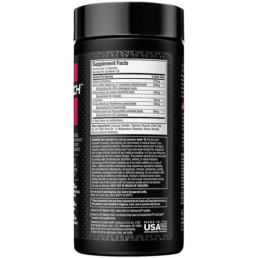 Hydroxycut|Hydroxycut Hardcore Elite Thermogenic-(100 Rapid-Release Thermo Caps)