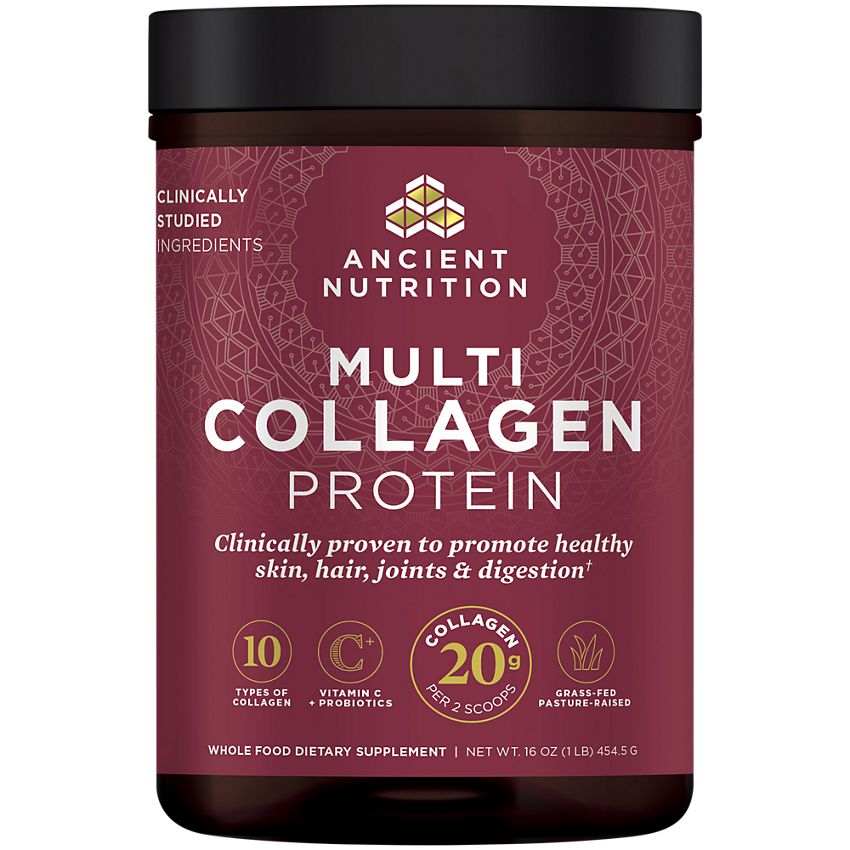 Ancient Nutrition|Unflavored|Multi Collagen Protein Powder|Supports Healthy Skin, Nails & Joints(16 oz / 45 Servings)