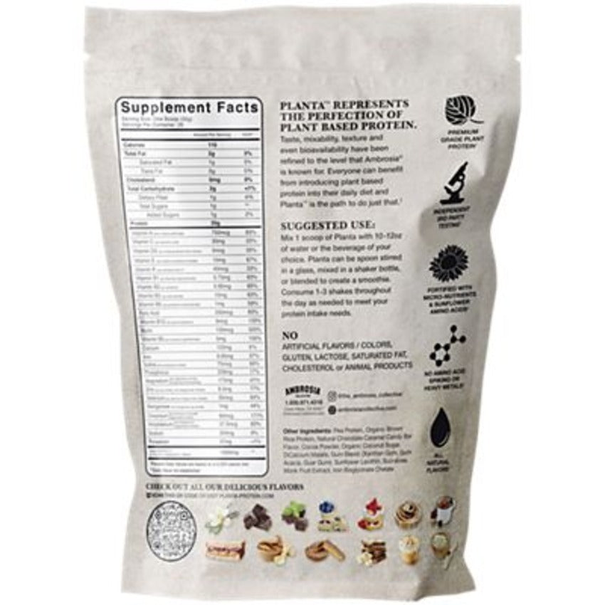 Ambrosia Collective Planta Plant Protein – Chocolate Caramel Candy Bar (1.76 lbs./25 Servings)