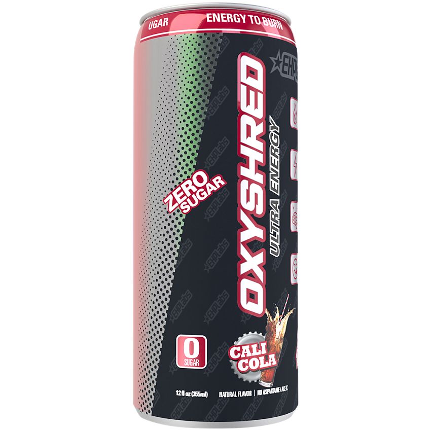 EHP Labs|OxyShred Energy Drink| with L-Carnitine|Cali Cola-(12 Drinks, 12 Fl Oz. Each)