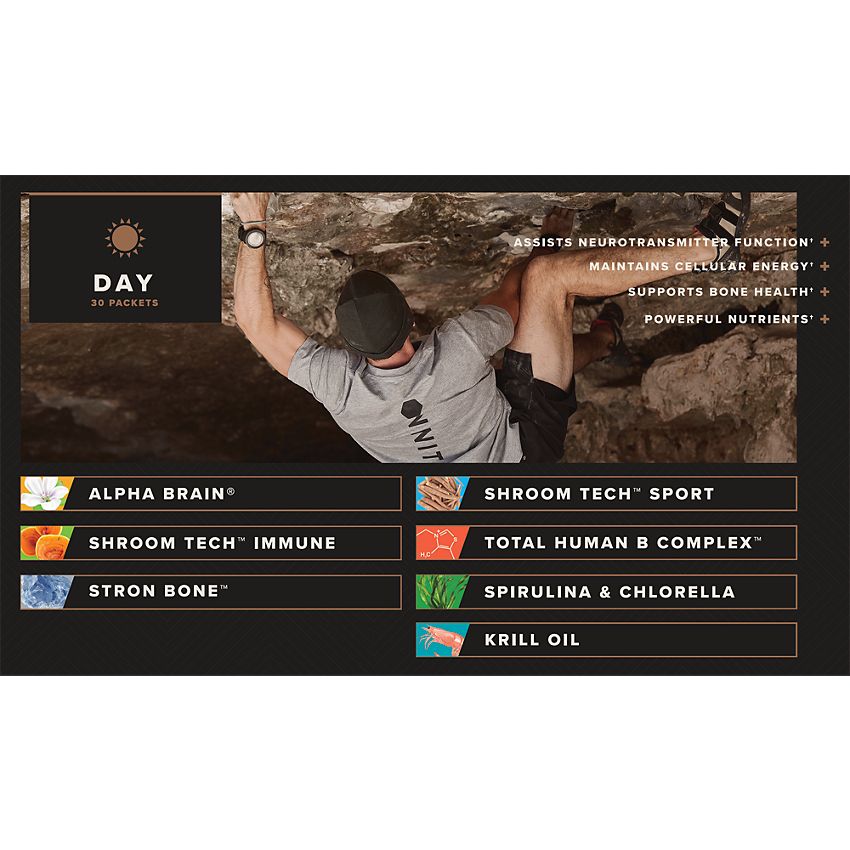 Onnit Labs|Total Human Complete Supplement Packs|Day and Night Support-(60 Packets)