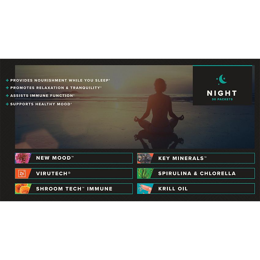 Onnit Labs|Total Human Complete Supplement Packs|Day and Night Support-(60 Packets)