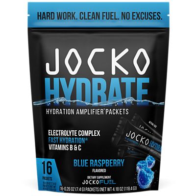 JOCKO FUEL Jocko Hydrate Drink Mix – Blue Raspberry (16 Packets)