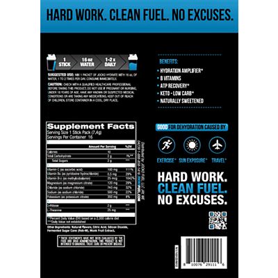 JOCKO FUEL Jocko Hydrate Drink Mix – Blue Raspberry (16 Packets)